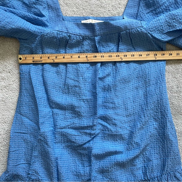 MARIE OLIVER SQUARE NECK PUFF SLEEVE LINED DRESS PRETTY FEMININE TRENDY DAINTY - Picture 6 of 10